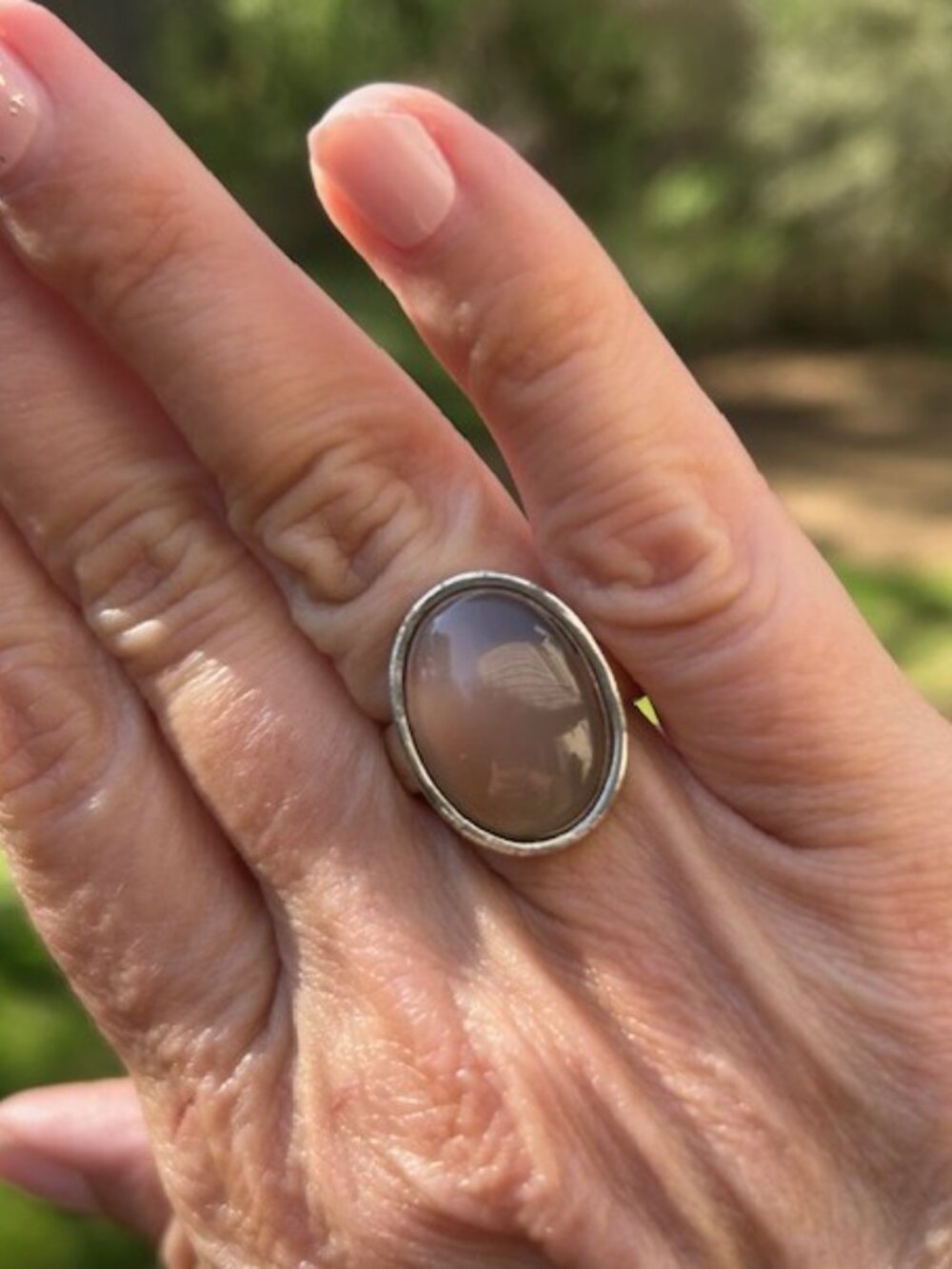 CORO Sterling Silver Oval Mood RING